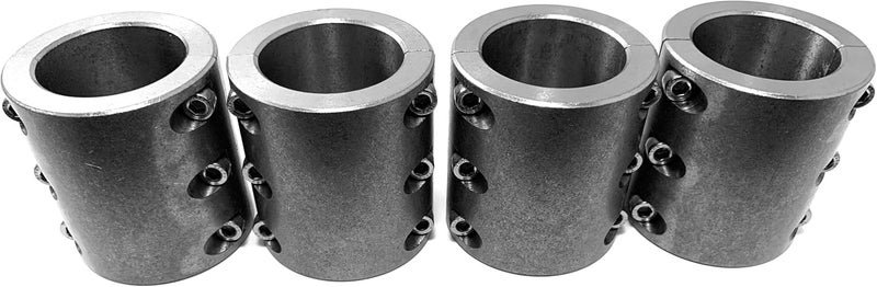 UTVDistribution Steel 1-1/2" Tube Clamps - Universal Roll Cage Mounts - Long 6 Bolt (4) - Silver - Image 3